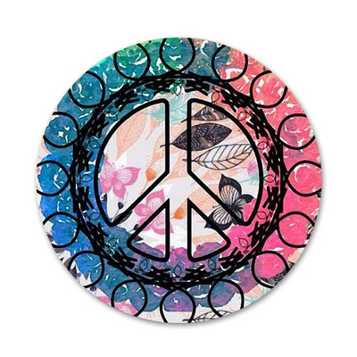 Trippy Boho Hippie Peace Bedž Broš Igla Dodaci za odjeću Ruksak Dekoracija poklon