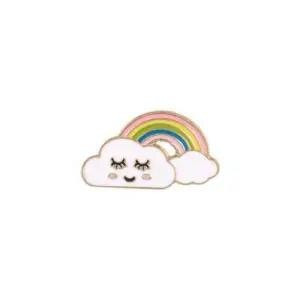 Прекрасни значки Rainbow Cloud Brooch INS Tide Сладки японски персонализирани креативни анимационни игли Фиксирани дрехи Аксесоари за раница