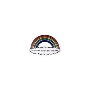 Прекрасни значки Rainbow Cloud Brooch INS Tide Сладки японски персонализирани креативни анимационни игли Фиксирани дрехи Аксесоари за раница