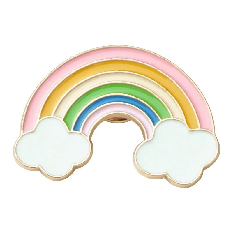 Прекрасни значки Rainbow Cloud Brooch INS Tide Сладки японски персонализирани креативни анимационни игли Фиксирани дрехи Аксесоари за раница