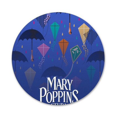 Uus saabunud 58 mm Mary Poppinsi märk prossnõel Aksessuaarid riietele Seljakoti kaunistus kingitus