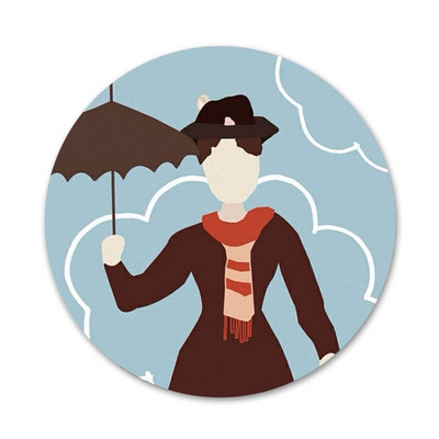 Uus saabunud 58 mm Mary Poppinsi märk prossnõel Aksessuaarid riietele Seljakoti kaunistus kingitus