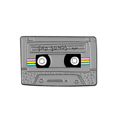 Anii `80`90 Bandă muzicală email pin Vintage nostalgic Cele mai bune cântece broșe pentru geanta haine ace de revere insignă de școală veche bijuterii