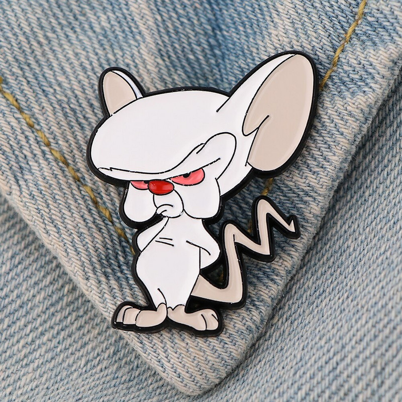 E3608 Enamel Pin Cartoon Cute Mouse Pross Collection Metallist revääritihvti rinnamärk Prossid naistele Meestele Ehted Kingitused