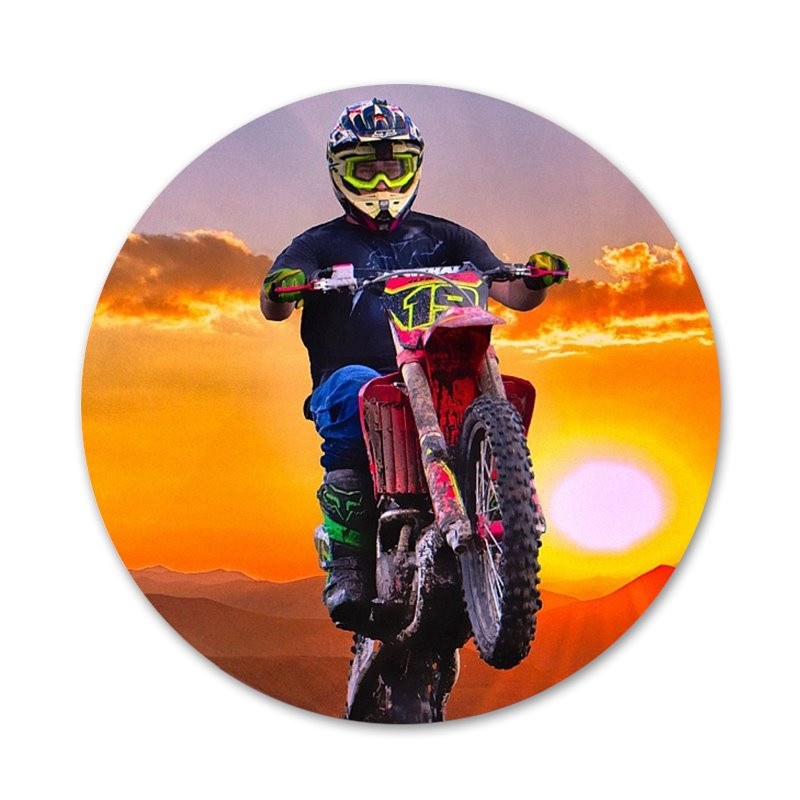 58 χιλιοστά Motocross χωμάτινα ποδήλατα Badge καρφίτσα καρφίτσα Αξεσουάρ για ρούχα Δώρο διακόσμηση σακιδίου πλάτης