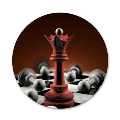 CHESS CHECK MATE Cell Badge Broșă Pin Accesorii pentru haine Rucsac Decorare cadou 58mm