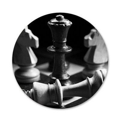 CHESS CHECK MATE Cell Badge Broșă Pin Accesorii pentru haine Rucsac Decorare cadou 58mm