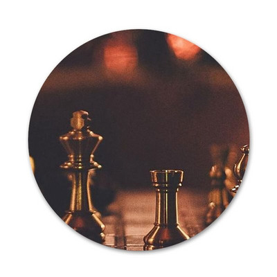 CHESS CHECK MATE Cell Badge Broșă Pin Accesorii pentru haine Rucsac Decorare cadou 58mm