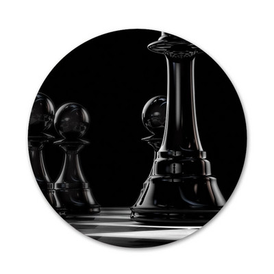 CHESS CHECK MATE Cell Badge Broșă Pin Accesorii pentru haine Rucsac Decorare cadou 58mm