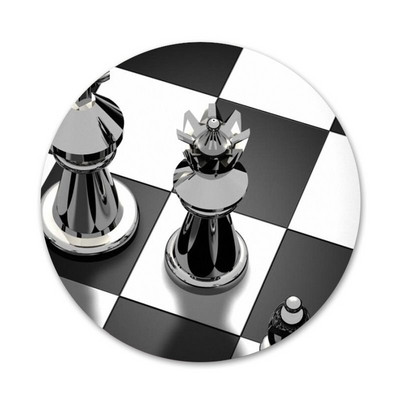 CHESS CHECK MATE Cell Badge Broșă Pin Accesorii pentru haine Rucsac Decorare cadou 58mm
