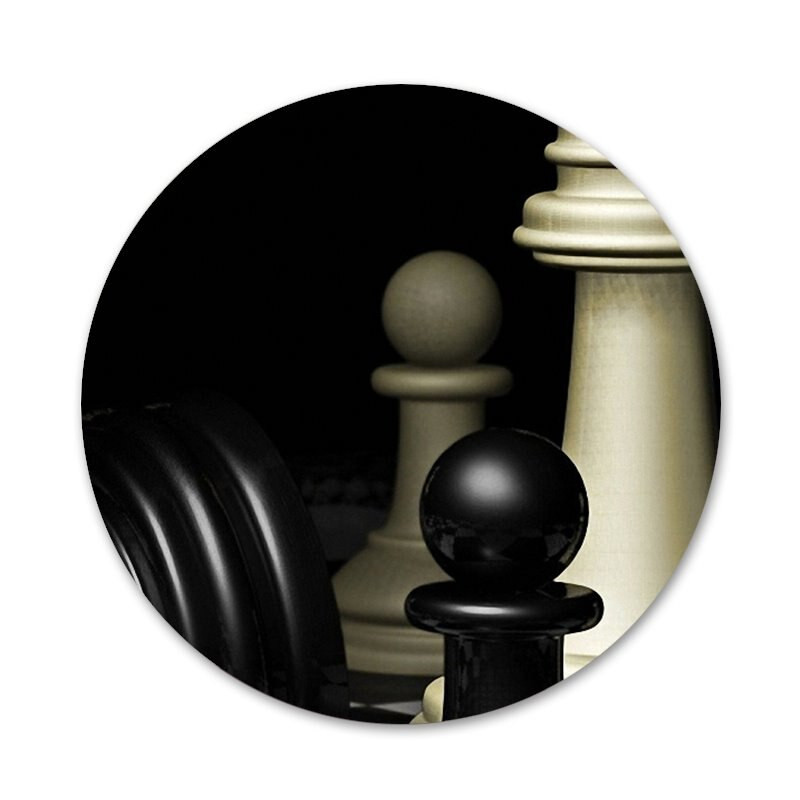 CHESS CHECK MATE Cell Badge Broșă Pin Accesorii pentru haine Rucsac Decorare cadou 58mm
