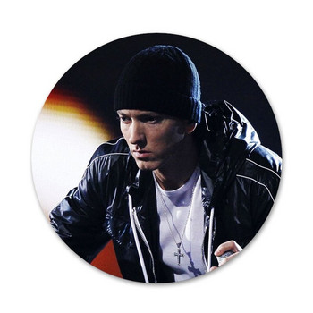 Αξεσουάρ καρφίτσας καρφίτσας 58 χιλιοστών με υπογραφή Hip Hop Rapper Eminem Badge για Δώρο Δώρο για σακίδιο πλάτης για ρούχα