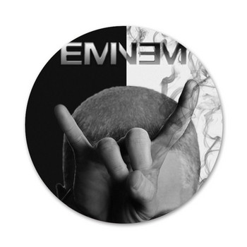 Αξεσουάρ καρφίτσας καρφίτσας 58 χιλιοστών με υπογραφή Hip Hop Rapper Eminem Badge για Δώρο Δώρο για σακίδιο πλάτης για ρούχα