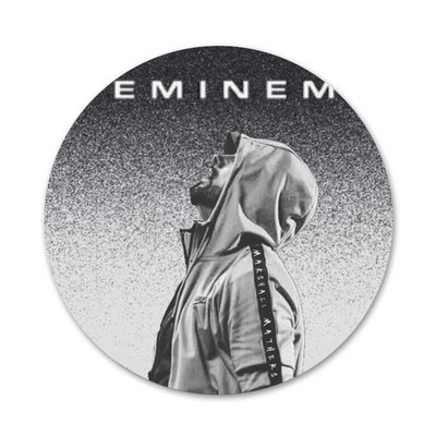 Αξεσουάρ καρφίτσας καρφίτσας 58 χιλιοστών με υπογραφή Hip Hop Rapper Eminem Badge για Δώρο Δώρο για σακίδιο πλάτης για ρούχα