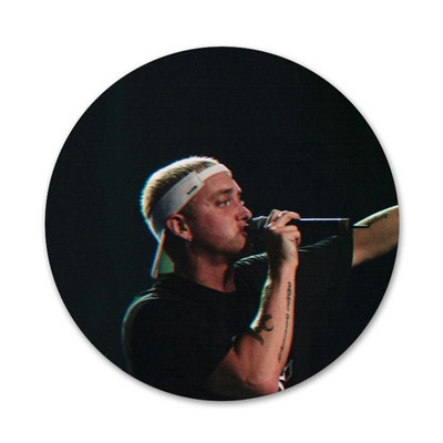 Αξεσουάρ καρφίτσας καρφίτσας 58 χιλιοστών με υπογραφή Hip Hop Rapper Eminem Badge για Δώρο Δώρο για σακίδιο πλάτης για ρούχα