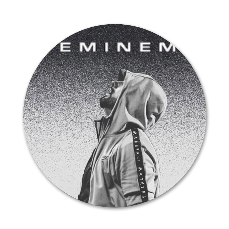 Αξεσουάρ καρφίτσας καρφίτσας 58 χιλιοστών με υπογραφή Hip Hop Rapper Eminem Badge για Δώρο Δώρο για σακίδιο πλάτης για ρούχα