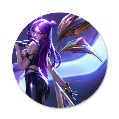 58 χιλιοστά Legends kda kaisa Ahri akali Evelynn Icons Καρφίτσες Διακοσμητικό σήμα Καρφίτσες Μεταλλικές κονκάρδες για ρούχα Διακόσμηση σακιδίου πλάτης