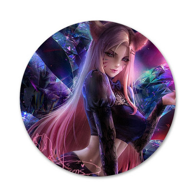 58 χιλιοστά Legends kda kaisa Ahri akali Evelynn Icons Καρφίτσες Διακοσμητικό σήμα Καρφίτσες Μεταλλικές κονκάρδες για ρούχα Διακόσμηση σακιδίου πλάτης