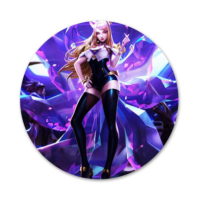 58 χιλιοστά Legends kda kaisa Ahri akali Evelynn Icons Καρφίτσες Διακοσμητικό σήμα Καρφίτσες Μεταλλικές κονκάρδες για ρούχα Διακόσμηση σακιδίου πλάτης