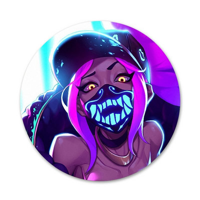 58 χιλιοστά Legends kda kaisa Ahri akali Evelynn Icons Καρφίτσες Διακοσμητικό σήμα Καρφίτσες Μεταλλικές κονκάρδες για ρούχα Διακόσμηση σακιδίου πλάτης