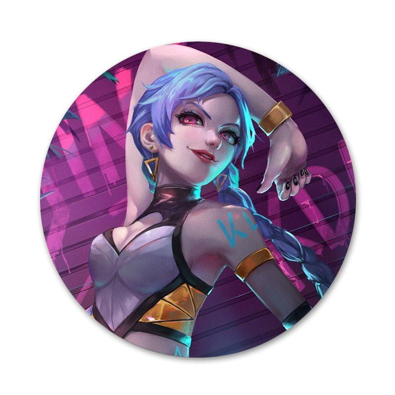 58 χιλιοστά Legends kda kaisa Ahri akali Evelynn Icons Καρφίτσες Διακοσμητικό σήμα Καρφίτσες Μεταλλικές κονκάρδες για ρούχα Διακόσμηση σακιδίου πλάτης