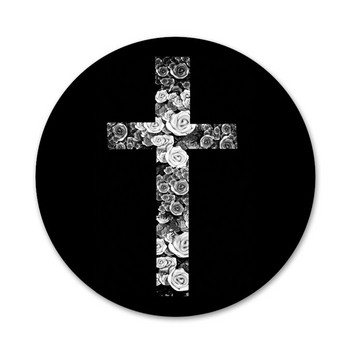 58 мм Библия Исус Христос Християнски икони Щифтове Декорация на значки Брошки Метални значки за дрехи Декорация на раница