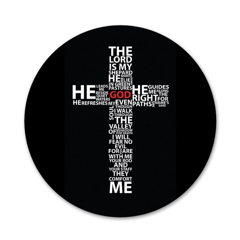 58 mm Biblija Isus Krist Kršćanske ikone Igle Dekoracija znački Broševi Metalne značke za odjeću Dekoracija ruksaka