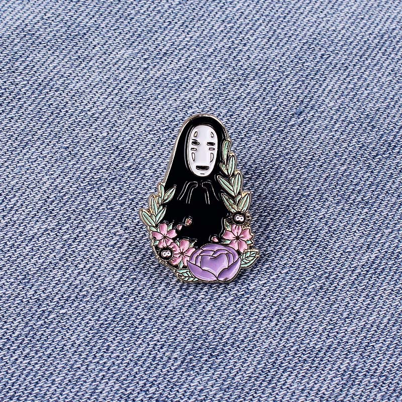 Kawaii Faceless Man Anime Διακόσμηση Μεταλλικές καρφίτσες Εικονίδιο Ρούχα Καρφίτσα Πέτο Κόσμημα Δώρο Μεταλλικές καρφίτσες για Ρούχα Καπέλο Καρφίτσα