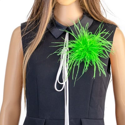 Retro klassikaline jaanalinnu suled pross Ehted salliklamber meestele naistele prossid reväärinõelad riidest kleidid aksessuaarid käsitöö plume