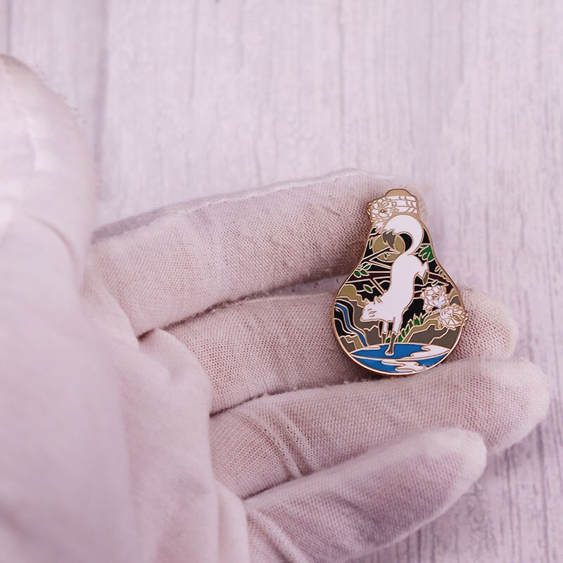 C2503 Καρφίτσες ζώων Cartoon Fox Καρφίτσες σμάλτο Cute Woodland Foxes Badges Ρούχα Καρφίτσα για πέτο Δώρα κοσμήματα για παιδιά κορίτσια