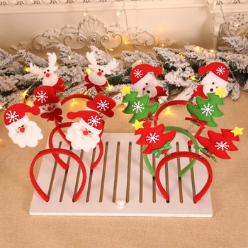 Χριστουγεννιάτικες κορδέλες για παιδιά Santa Elk Antlers Baby Headband Kids Diadem Elf Ears Horns Noel Navidad 2023 Αξεσουάρ μαλλιών