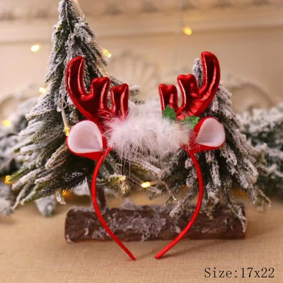 Ziemassvētku galvassegas bērniem Santa Elk Antlers Baby Galvassegas Bērni Diadem Elf Ausis Ragi Noel Navidad 2023 Matu aksesuāri