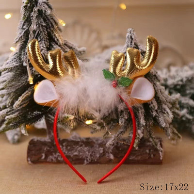 Ziemassvētku galvassegas bērniem Santa Elk Antlers Baby Galvassegas Bērni Diadem Elf Ausis Ragi Noel Navidad 2023 Matu aksesuāri