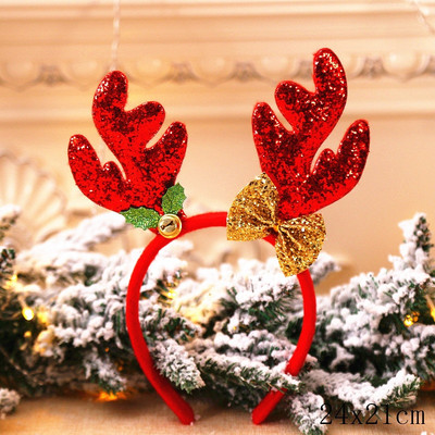 Ziemassvētku galvassegas bērniem Santa Elk Antlers Baby Galvassegas Bērni Diadem Elf Ausis Ragi Noel Navidad 2023 Matu aksesuāri