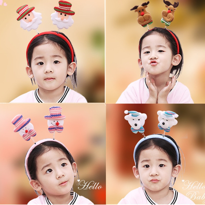 Ziemassvētku galvassegas bērniem Santa Elk Antlers Baby Galvassegas Bērni Diadem Elf Ausis Ragi Noel Navidad 2023 Matu aksesuāri