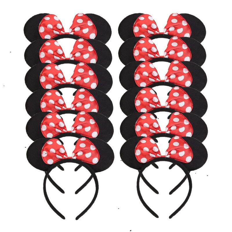 12gab. Peļu ausis Sieviešu galvas saite festivālam, melna vizulis, rozā Halloween dzimšanas dienas ballīte, dāvana bērnam mammai matu aksesuāri