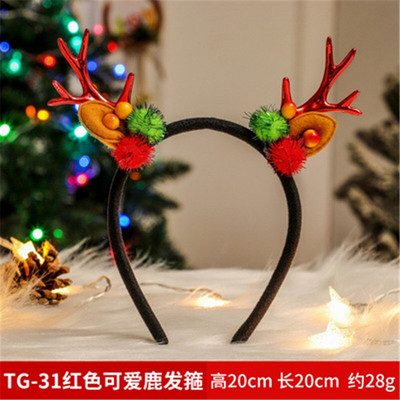 Ziemassvētku galvassegas bērniem Santa Elk Antlers Galvas saite Baby Diadem Elf Ausis Ragi Noel Navidad Jaungada matu aksesuāri