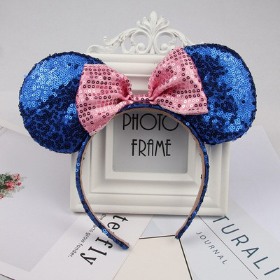 Mikija Pele Mikijs Ziemassvētku Galvassegas Meiteņu Loki Ausis Sequin Galvassegas Matu Aksesuāri Bērnu Sieviešu Galvas Lente Ballīte