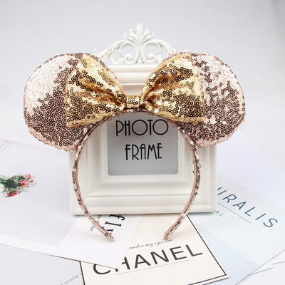 Mikija Pele Mikijs Ziemassvētku Galvassegas Meiteņu Loki Ausis Sequin Galvassegas Matu Aksesuāri Bērnu Sieviešu Galvas Lente Ballīte