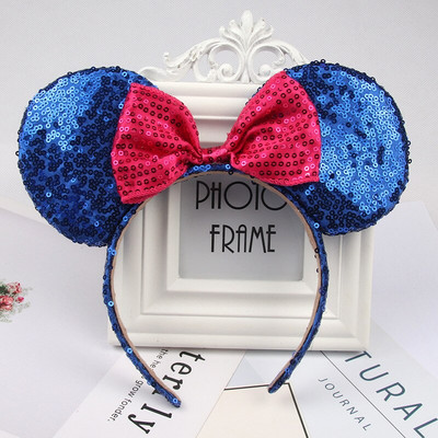 Mikija Pele Mikijs Ziemassvētku Galvassegas Meiteņu Loki Ausis Sequin Galvassegas Matu Aksesuāri Bērnu Sieviešu Galvas Lente Ballīte