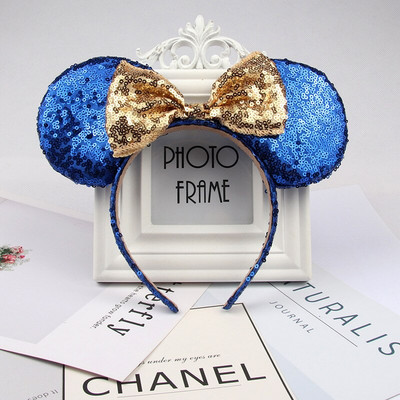 Mikija Pele Mikijs Ziemassvētku Galvassegas Meiteņu Loki Ausis Sequin Galvassegas Matu Aksesuāri Bērnu Sieviešu Galvas Lente Ballīte