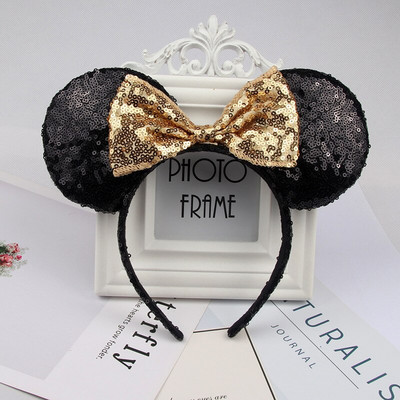 Mikija Pele Mikijs Ziemassvētku Galvassegas Meiteņu Loki Ausis Sequin Galvassegas Matu Aksesuāri Bērnu Sieviešu Galvas Lente Ballīte