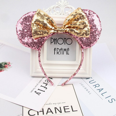 Mikija Pele Mikijs Ziemassvētku Galvassegas Meiteņu Loki Ausis Sequin Galvassegas Matu Aksesuāri Bērnu Sieviešu Galvas Lente Ballīte