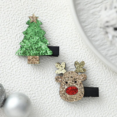 1/2 τμχ Χαριτωμένα φουρκέτα για αυτιά από ελάφι Χριστουγεννιάτικες βαρέτες για τα μαλλιά Διακοσμημένα όμορφα κλιπ ελαφιού Κλιπ μαλλιών Αξεσουάρ μαλλιών Δώρο για κορίτσια