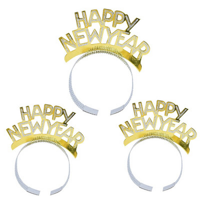 3 tk Head uut aastat peapael Säravad kuldsed hõbedased juuksepaelad fotorekvisiidid aastavahetuseks jõulupeoks Juukserõngaste tarvikud