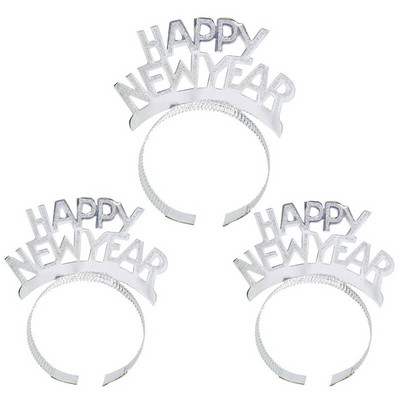 3 tk Head uut aastat peapael Säravad kuldsed hõbedased juuksepaelad fotorekvisiidid aastavahetuseks jõulupeoks Juukserõngaste tarvikud