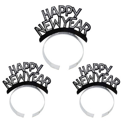 3 tk Head uut aastat peapael Säravad kuldsed hõbedased juuksepaelad fotorekvisiidid aastavahetuseks jõulupeoks Juukserõngaste tarvikud