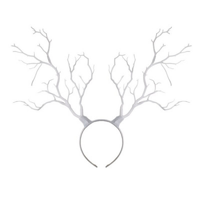 Femei Corn de căprioară Coiffă Fascinator Cască Recuzită Festival Coarne lungi Ramuri de copac Accesorii pentru păr