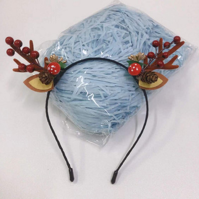 Elk Antler Headband Forest Branch Deer Ear Christmas Party Headwear Αξεσουάρ για τα μαλλιά Πασχαλινή σκηνή Εμφάνιση φωτογραφιών για παιδιά ενήλικες