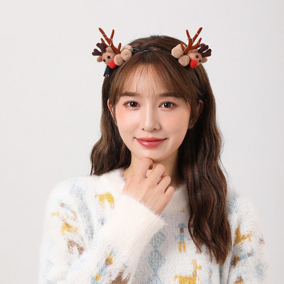 Elk Antler Headband Forest Branch Deer Ear Christmas Party Headwear Αξεσουάρ για τα μαλλιά Πασχαλινή σκηνή Εμφάνιση φωτογραφιών για παιδιά ενήλικες